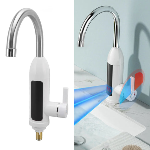 3000W Instant Water Heater Faucet IPX4 ABS Tankless Stainless Steel Kitchen Heating Tap for Home