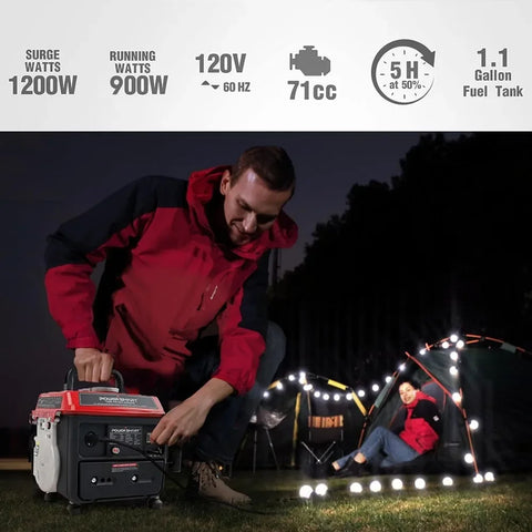 1200W Portable Generator, Small Generator for Camping Outdoor, Ultralight, EPA Compliant