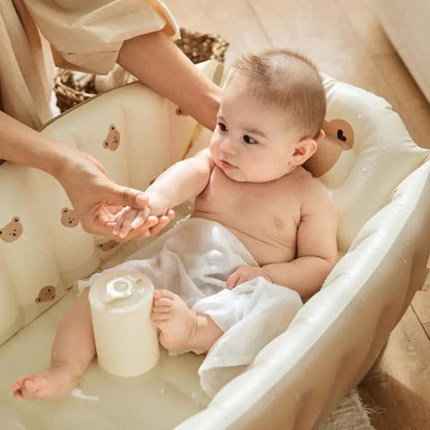 Baby Inflatable Bathtub Portable Baby Bath Tub Non-slip Travel Bathtub Mini Air Swimming Pool Child Thick Folding Shower Tub