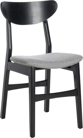 Home Lucca Retro Black Dining Chair, Wood, Set of 2