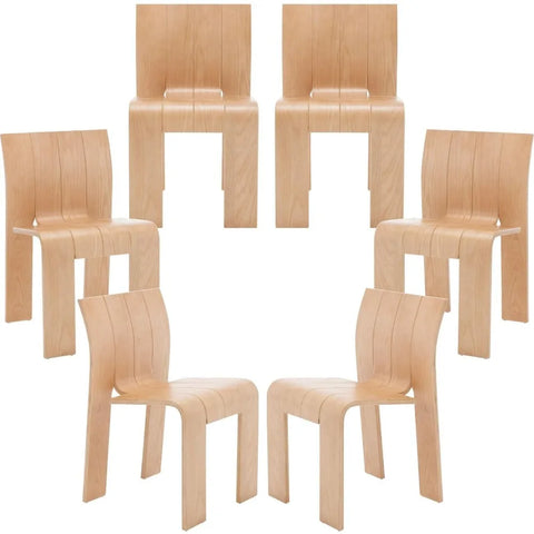 Modern Wood Dining Chairs Set of 4, Wooden Stackable Kitchen Chairs Modern Chairs for Guests Kitchen Office Wedding Party Picnic