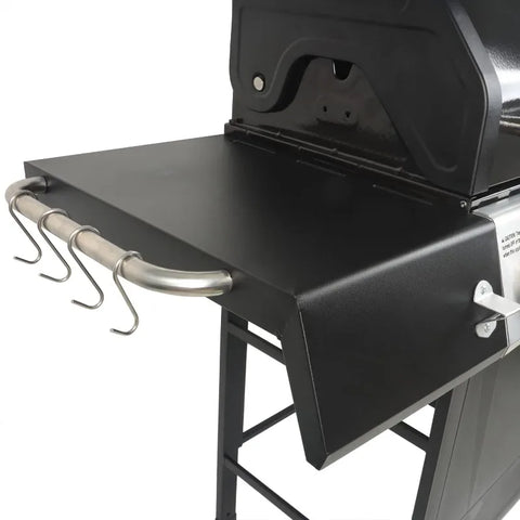 Grill Boss Outdoor BBQ Propane Gas Grill with Side Burner Lid Wheels Shelves Bottle Opener and 3 Burners