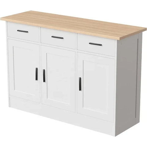 Kitchen Buffet Cabinet, Kitchen Storage Cabinet with 3 Doors and 3 Drawers, Accent Buffet Sideboard for Kitchen and Living Room