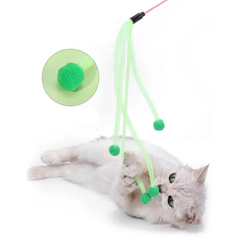 Feather Wand Cat Toy Feather Teaser Interactive Cat Toys Feathers Wand For Joyful Moments Cat Fishing Rod Cat String Toy For