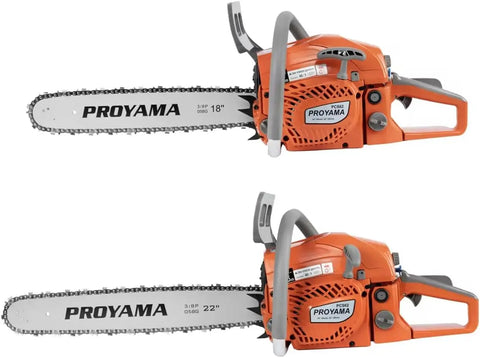 2-Cycle Gas Powered Chainsaw, 22 Inch 18 Inch Handheld Cordless Petrol Chain Saw for Tree Wood Cutting