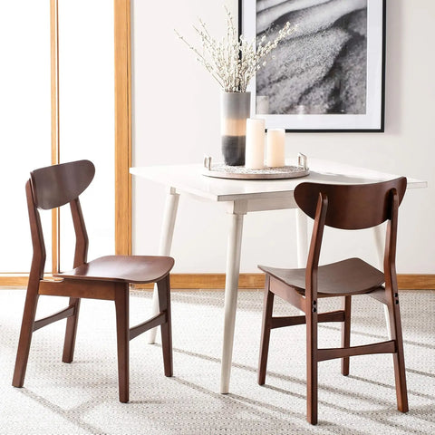 Home Lucca Retro Black Dining Chair, Wood, Set of 2