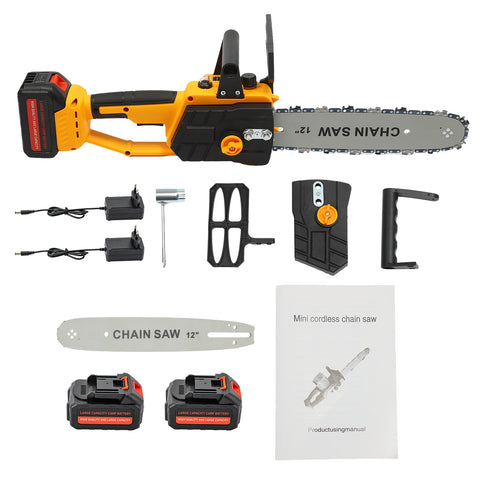 12Inch Chainsaw Electric Chainsaw Tree Saw with Battery Charger Set