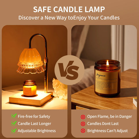 Nordic Candle Warmer Lamp With Timer Scented Candle Lamp Ins Stlyle Girl Bedside Lamp Romantic Aroma Diffuser Lamps