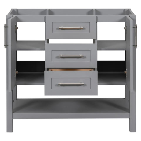 [Cabinet Only] 36-Inch Grey Bathroom Vanity(Sink not included)