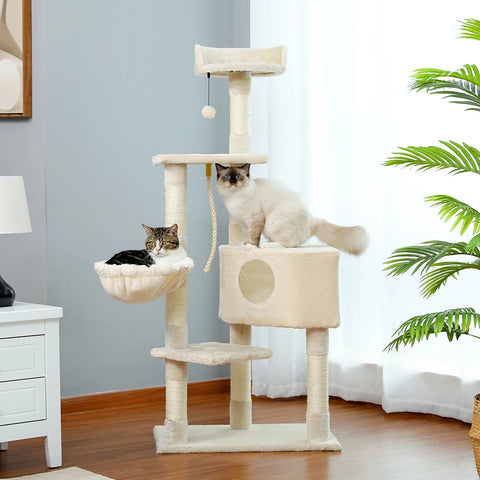 Domestic Delivery Multi-Level Cat Tree Tower Climb Furniture Scratching Post for Indoor House Pet Supplies Kitten Toy Cozy Condo