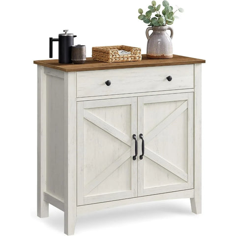 Buffet Cabinet, Sideboard Cabinet with Storage and Drawer, with Doors, Height Adjustable Shelf