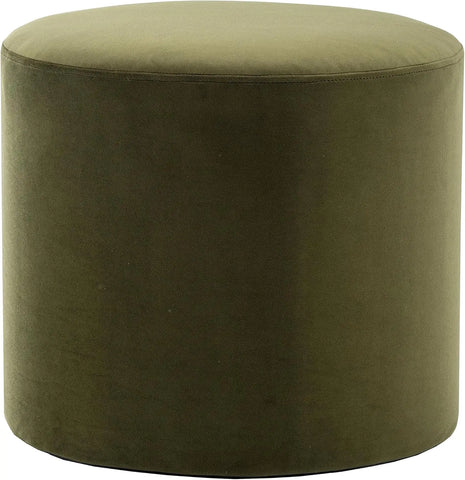 19-Inch Wide Round Pouf Ottoman Footstool, No Assembly Required, Stool Chair for Living Room