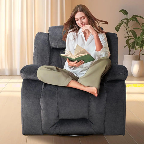 Recliner Chairs, Adults Manual Reclining Sofa Chair Oversized Recliner Chair for Living Room Comfy, Recliner Chair