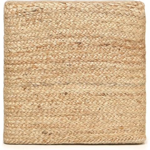 Stools & Ottomans Poof Accent Sitting - For living room, bedroom, nursery, terrace, lounge, office - 14.5"x14.5"x16" - Natural