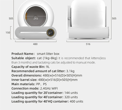 Smart cat litter box self-cleaning