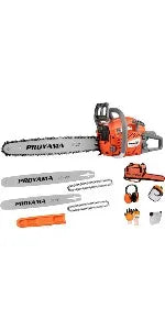 2-Cycle Gas Powered Chainsaw, 22 Inch 18 Inch Handheld Cordless Petrol Chain Saw for Tree Wood Cutting