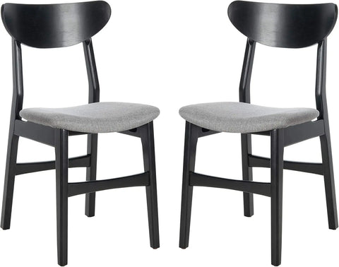 Home Lucca Retro Black Dining Chair, Wood, Set of 2