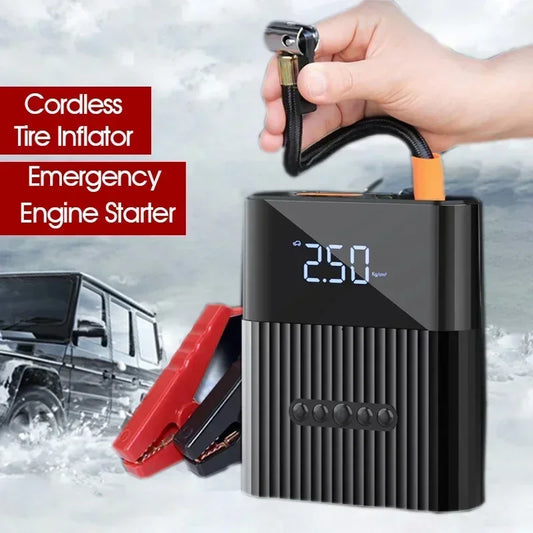 EAFC Jump Starter 4 In 1 Pump Air Compressor 600A 8800mAh Power Bank 12V Digital Tire Inflator 150PSI Emergency Battery Boost