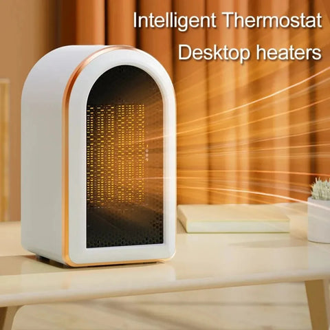 Efficient Portable 1200W Ceramic Room Heater - Energy-saving Desktop Heater for Warmer Winter - Powerful 220V Office Fan Heater