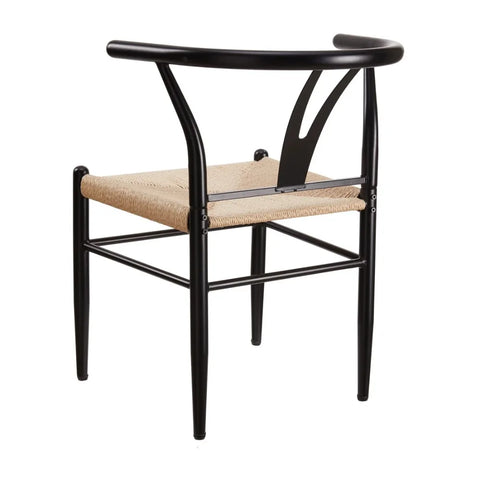 2024 New Springwood Wishbone Chair 2 Pack, Metal Base with Black Finish for Indoor