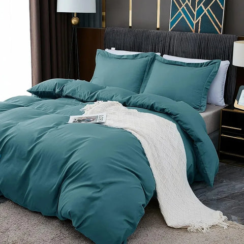 California King Duvet Covers - Ultra Soft and Breathable Bedding Comforter Sets Washed Microfiber 3 Pieces