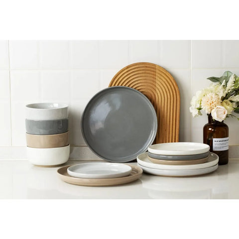 Plates and Bowls Set, 12 Pieces Dinnerware Sets, Dishes Set for 4