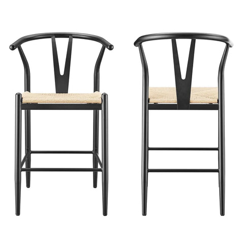 2024 New Springwood Wishbone Metal Counter Bar Stool 2 Pack for Indoor