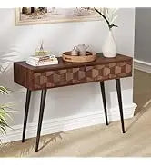 Bme Georgina Solid Wood Coffee Tables for Living Room,Coffee Table Mid Century Modern with 2 Symmetrical Storage Drawers &amp