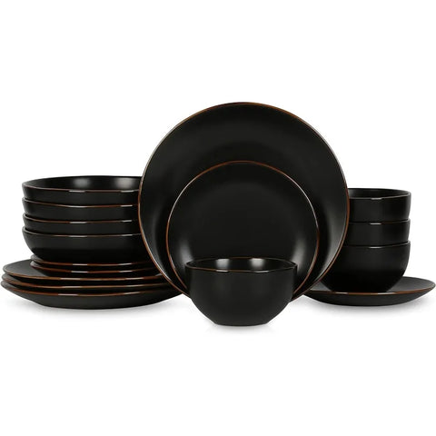 Brasa 16-Piece Dinnerware Set Stoneware, Blue