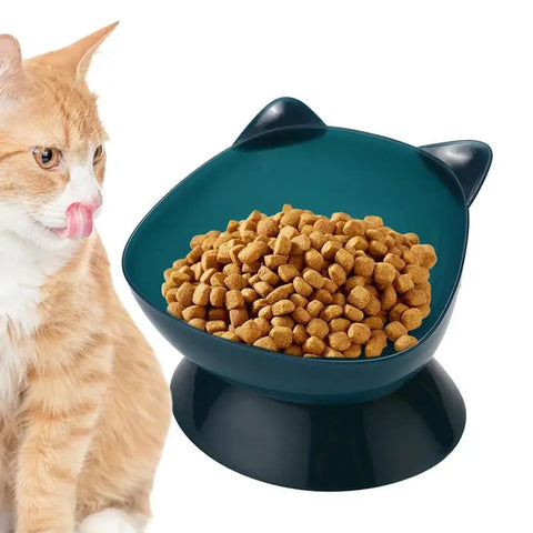 Cat Food Bowls Anti Vomiting Raised Cat Bowls Ergonomic Cat Bowl Elevated Kitten Dish With Fine Sanded Edges