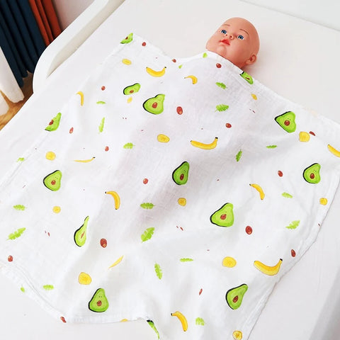 70x70cm Baby Blanket Ultra Soft Organic Cotton Newborn Swaddle Wrap Dual Layers Infant Feeding Burp Cloth Towel Scarf Baby Stuff