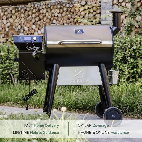 Grill Smoker with PID 2.0 Controller, 700 Cooking Area, Meat Probes, Rain Cover for Outdoor BBQ, 7002C