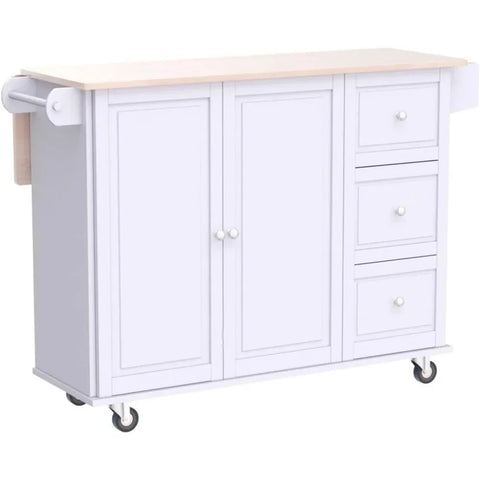 Kitchen Cart, Kitchens Island Carts on Wheels - Portable Kitchens Island with Drop Leaf, Kitchen Cart