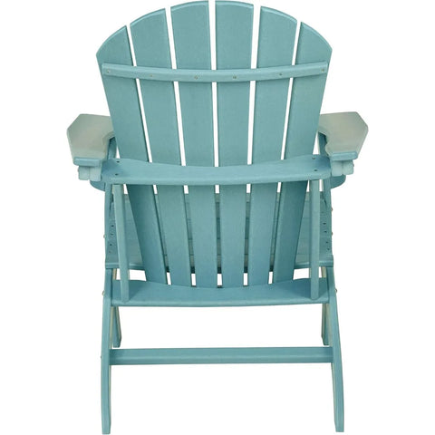 Signature Design by Ashley Sundown Treasure Outdoor Patio HDPE Weather Resistant Adirondack Chair, Blue