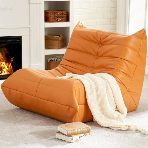 Bean Bag Chair, Giant Sofa, Memory Foam Chairs for Adults, Sofa Sack Faux Leather Fireside Ergonomic Design，Versatile Usage