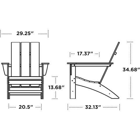 Modern Outdoor Adirondack Chair, Waterproof Armchair, Camping Chairs, 420BL