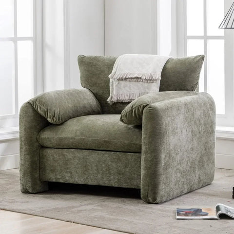 Armchair-Modern Accent Chair & Single Sofa Lounge, Comfortable Seating for Living Room & Bedroom