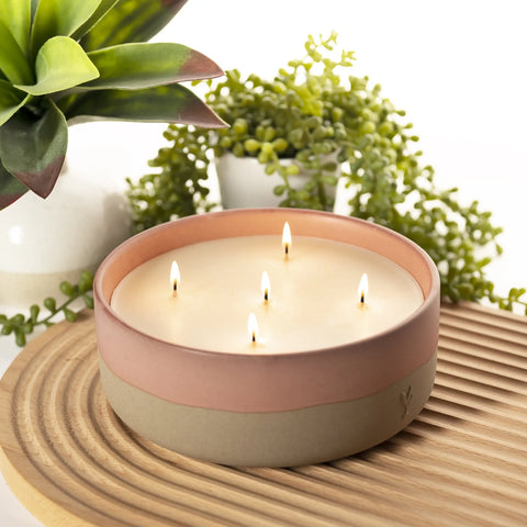 Honeysuckle Scented 38oz Ceramic Dip 6-Wick Candle by Dave & Jenny Marrs