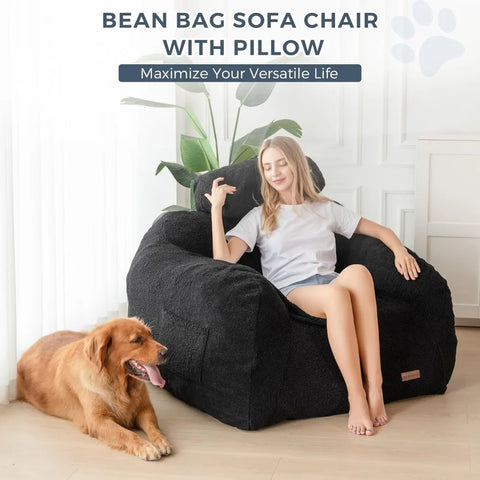 Bean Bag Sofas Using high-quality materials Soft and skin friendly 41.5"D x 47.5"W x 31.5"H Satisfy various postures Sofas