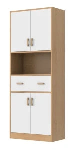 Kitchen Pantry Cabinet, 71" Tall Kitchen Storage Cabinet with Power Outlet, Freestanding Kitchen Hutch with countertop