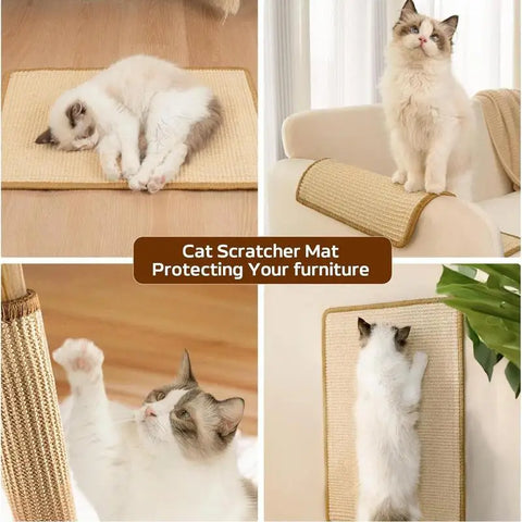 Cat Scratching Pad Cat Floor Scratching Pad Rug 11.8x23.6Inch Scratch Post Cat Scratcher Sisal Mat For Protect Carpets Sofas