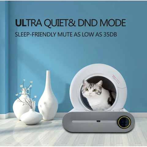 Smart cat litter box self-cleaning