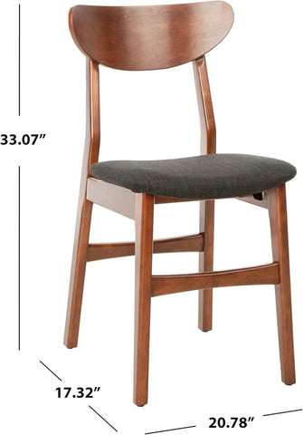 Home Lucca Retro Black Dining Chair, Wood, Set of 2