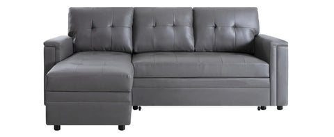 Sectional Sleeper Sofa with USB Ports-L-Shaped Couch Convertible Pull-Out Bed, Ample Storage,Timeless Design,Sturdy Construction