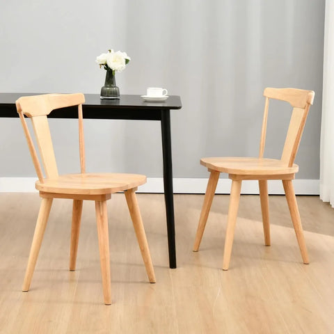 DUHOME Wood Dining Chairs Set of 2,Mid Century Natural Curved Wishbone Dining Chairs Oak Wooden Kitchen & Dining Room