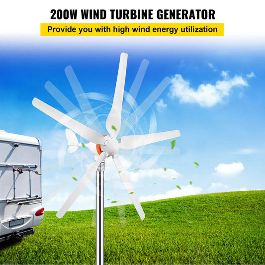 VEVOR Wind Turbine Generator 500W 5 Blades With MPPT Controller Windmill RV Yacht Farm Small Wind Generator Home Use