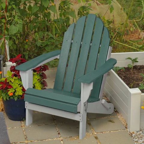 HDPE Folding Adirondack Chair Outdoor Patio All-Weather Fire Pit Chairs