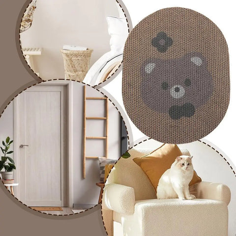 Cat Scratching Cardboard Wall-Mounted Board Cat Scratch Pad Reusable Cat Scratcher Wall Mounted Scratch Pad For Small To Medium