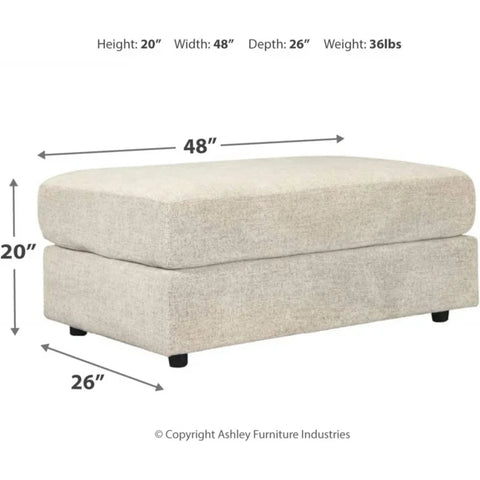 Signature Design by Ashley Soletren Contemporary Chenille Oversized Ottoman,