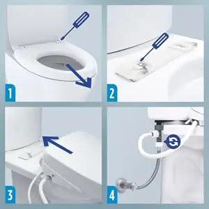 Electronic Bidet Toilet Seat with PREMIST and EWATER+ Wand Cleaning, Elongated, Cotton White